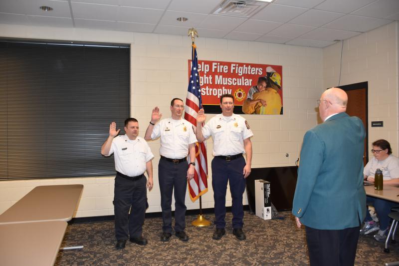 MSFA President Johnie Roth Jr., swears in the Officers